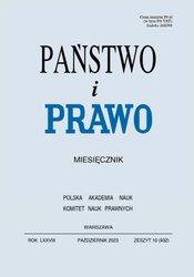 : Państwo i Prawo - e-wydanie – 10/2023