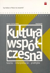 : Kultura Współczesna - e-wydanie – 1/2006