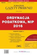 PODATKI 2016/5 - Podatki cz.3 - Ordynacja podatkowa, NIP 2016 - ebook