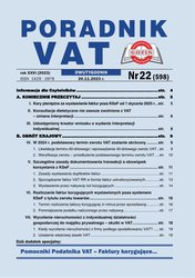 : Poradnik VAT - e-wydania – 22/2023